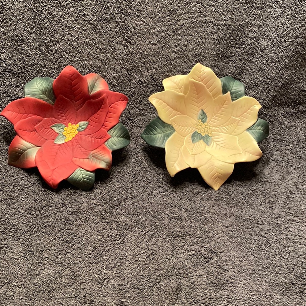 PartyLite Poinsettia Candle Holders